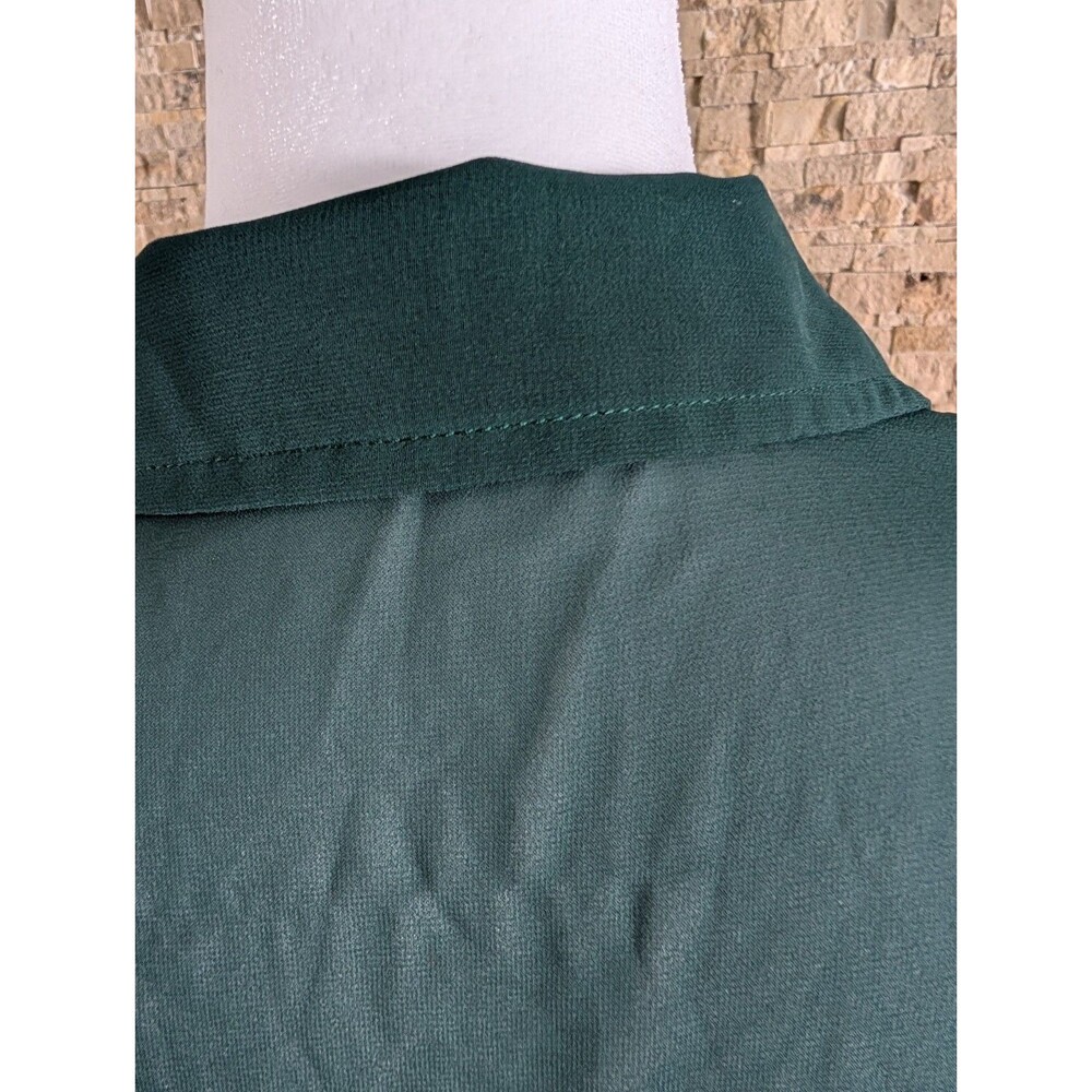 Abercrombie Sheer Teal Green Button Down Collared Shirt Going Out Top Luxury S image 7